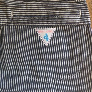 Vintage Great Jeans Brand High Waisted Striped Jeans